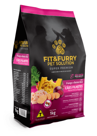 Ração Seca Fit&Furry para Cães Filhotes de Raças Mini e Pequenas – 1Kg