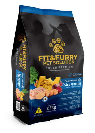 Ração Seca Fit&Furry para Cães Filhotes de Raças Médias e Grandes – 7,5Kg