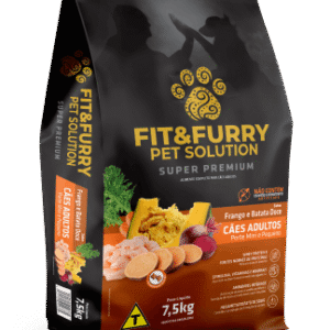 Ração Seca Fit&Furry para Cães Adultos de Raças Mini e Pequenas - 7,5Kg