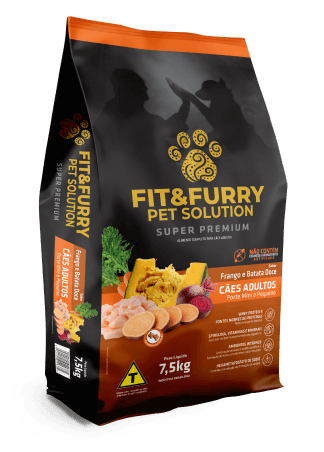 Ração Seca Fit&Furry para Cães Adultos de Raças Mini e Pequenas – 7,5Kg
