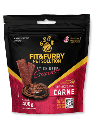 Bifinho Fit&Furry Stick Beef Gourmet 400gr – Sabor Carne